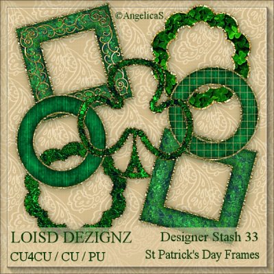 Designer Stash 33 - St Patrick's Day Frames - CU4CU/PU