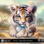 AI - CU Tiger Mum & Baby (CU4PU/PNG)