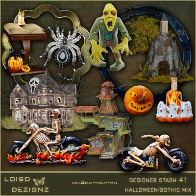 Designer Stash 42 - Halloween/Gothic Mix - CU4CU / PU