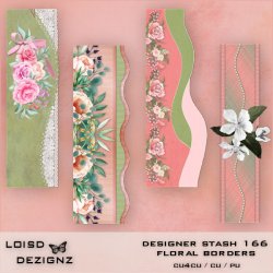 Designer Stash 166 - Floral Borders - cu4cu/cu/pu