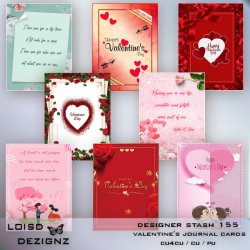 Designer Stash 155 - Valentine Journal/Greeting Cards - CU4CU/CU