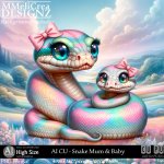 AI - CU Snake Mum & Baby (CU4PU/PNG)