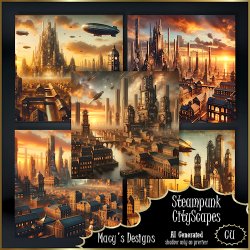 AI - Steampunk CityScapes BG