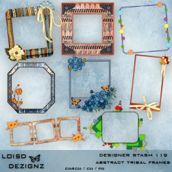 Designer Stash 119 - Abstract Tribal Frames - cu4cu/cu/pu