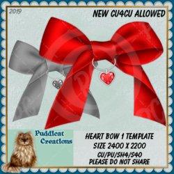 Heart Bow 1 PSD Template