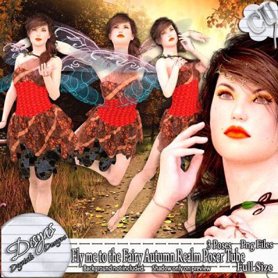 FLY ME TO THE FAIRY AUTUMN REALM POSER TUBE PACK CU