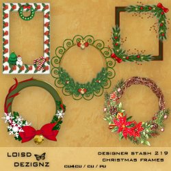 Designer Stash 219 - Christmas Frames - cu4cu/cu/pu
