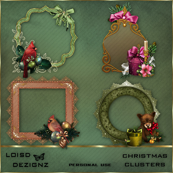 Christmas Cluster Frames - PU - Click Image to Close