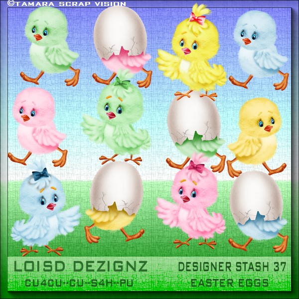 Designer Stash 37 - Easter Chicks - CU4CU/CU/PU - Click Image to Close