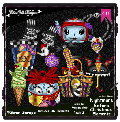 Nightmare Before Christmas Elements CU/PU Pack 2