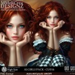 AI - GIRLS PACK CU016 (CU4PU/PNG)