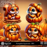 AI - Pumpkin Squirrels - CU001 (CU4PU/PNG)