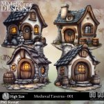 AI - Medieval Taverns - CU001 (CU4PU/PNG/PACK)