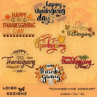 Thanksgiving Wordart - cu4cu/cu/pu