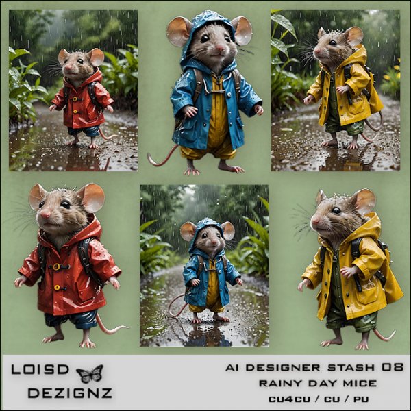 AI Designer Stash 08 - Rainy Day Mice - cu4cu/cu/pu - Click Image to Close