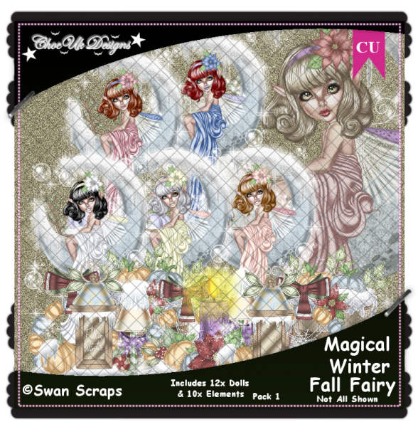 Magical Winter Fall Fairy CU/PU Pack 1 - Click Image to Close