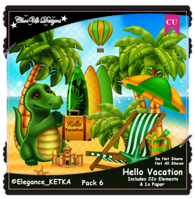 Hello Vacation Elements CU/PU Pack 6