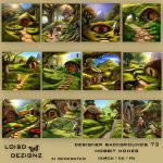 Designer Backgrounds 73 - Hobbit Homes - cu4cu/cu/pu