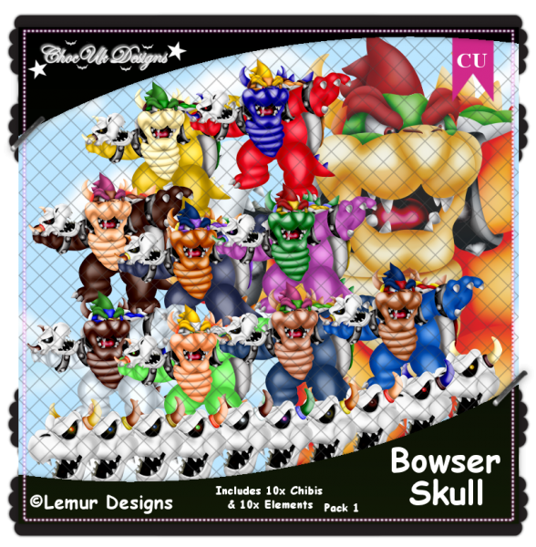 Bowser Skull CU/PU Pack 1 - Click Image to Close