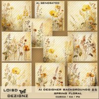 AI Designer Backgrounds 25 - Spring Floral - cu4cu/cu/pu