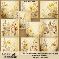 AI Designer Backgrounds 25 - Spring Floral - cu4cu/cu/pu