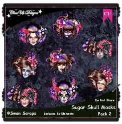 Sugar Skull Masks CU/PU Pack 2