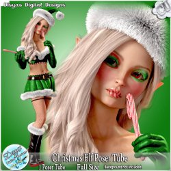 CHRISTMAS ELF POSER TUBE CU by Disyas