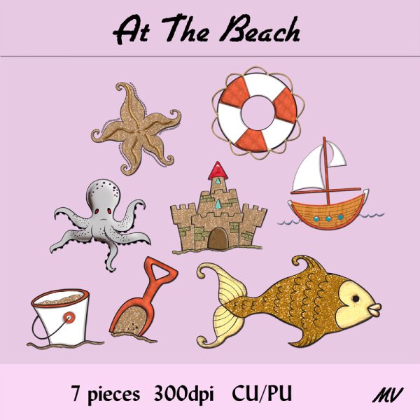 At The Beach 2 element pack - Click Image to Close