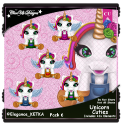 Unicorn Cuties Elements CU/PU Pack 6 Unicorn Cuties Elements CU/PU Pack 6