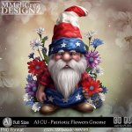 AI - CU Patriotic Flowers Gnome (CU4PU/PNG)