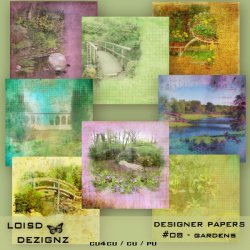 Designer Papers 08 - Gardens - cu4cu / cu / pu