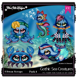 Gothic Sea Creatures CU/PU Pack 4 Gothic Sea Creatures CU/PU Pack 4