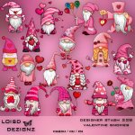 Designer Stash 228 - Valentine Gnomes - cu4cu/cu/pu