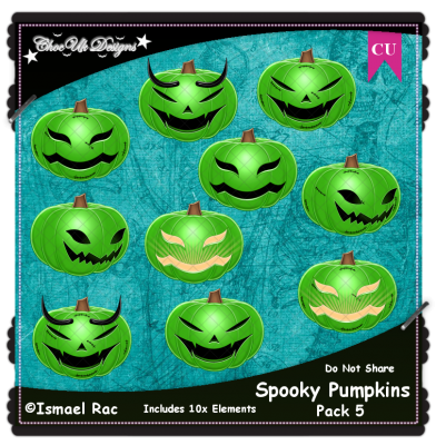 Spooky Pumpkins CU/PU Pack 5