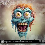 AI - Creepy Dead Heads - CU001 (CU4PU/PNG/PACK)