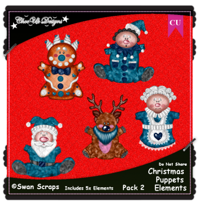 Christmas Puppets Elements CU/PU Pack 2