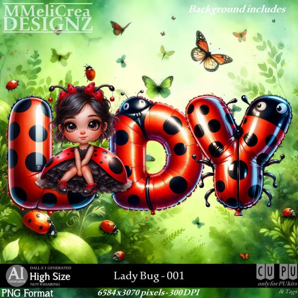 AI - Lady Bug - CU001 (CU4PU/PNG/PACK) - Click Image to Close