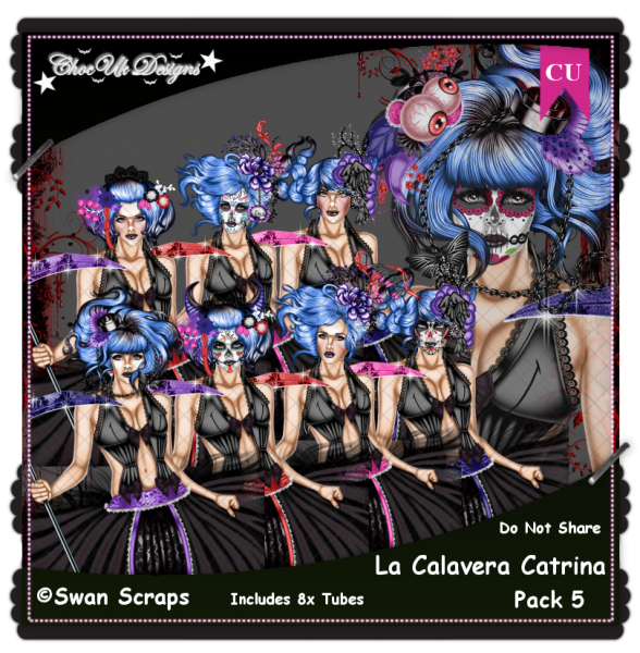 La Calavera Catrina CU/PU Pack 5 - Click Image to Close