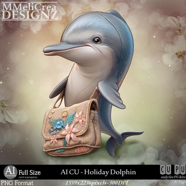 AI - CU Holiday Dolphin (CU4PU/PNG) - Click Image to Close