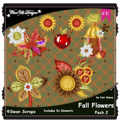 Fall Flowers Elements CU/PU Pack 2