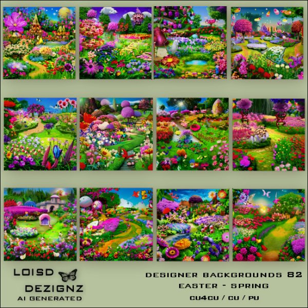 Designer Backgrounds 82 - Easter - Spring - cu4cu/cu/pu - Click Image to Close