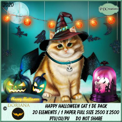 Happy Halloween Cat 1 DE Pack