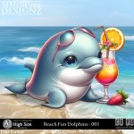 AI - Beach Fun Dolphins - CU001 (CU4PU/PNG)