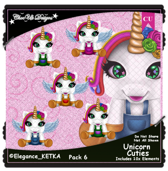 Unicorn Cuties Elements CU/PU Pack 6 - Click Image to Close