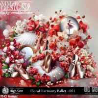 AI - Floral Harmony Ballet - CU001 (CU4PU/PNG/PACK)