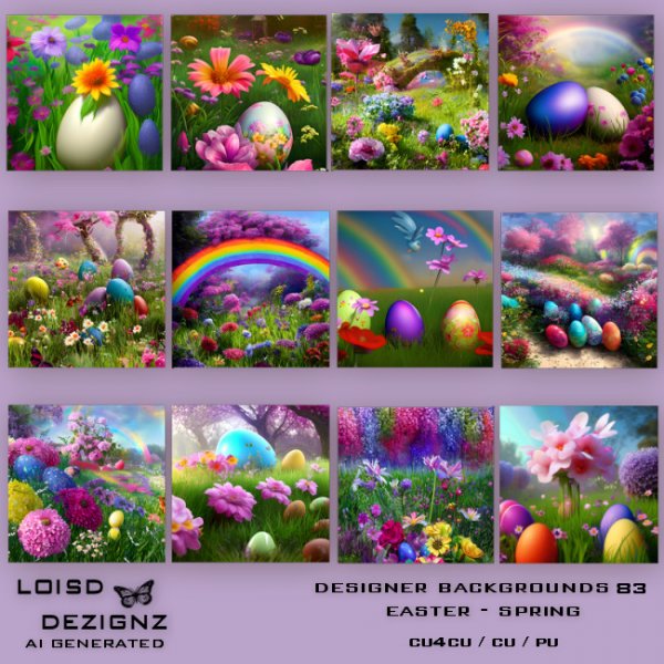 Designer Backgrounds 83 - Easter - Spring - cu4cu/cu/pu - Click Image to Close