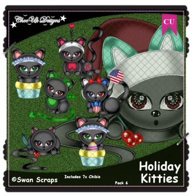 Holiday Kitties CU/PU Pack 6