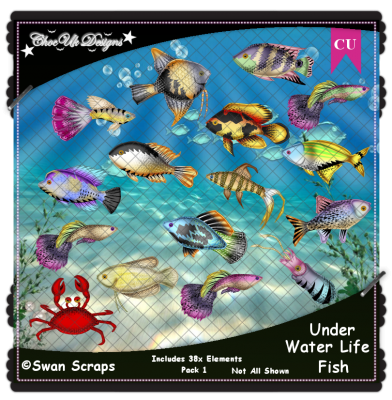 Under Water Life Fish Elements CU/PU Pack