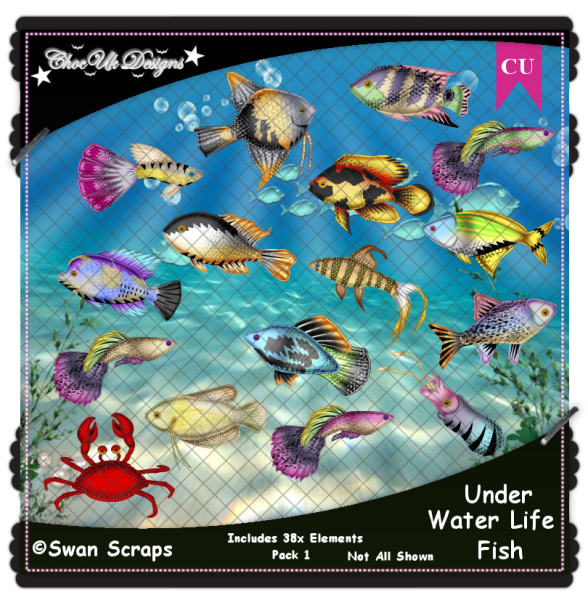 Under Water Life Fish Elements CU/PU Pack - Click Image to Close