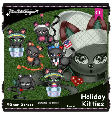 Holiday Kitties CU/PU Pack 4